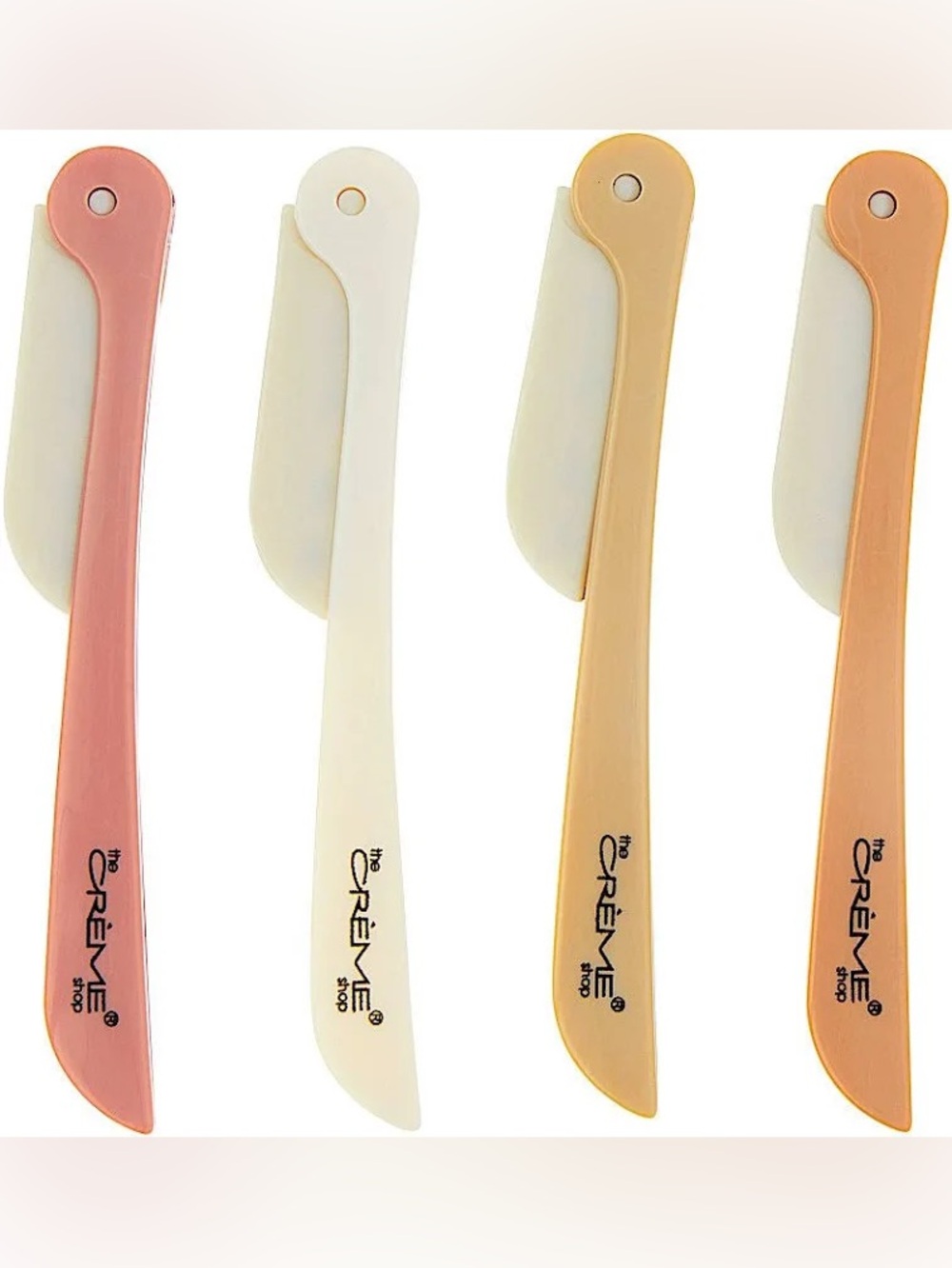 Crème shop Facial Dermaplaning Razor - Cream, Pink, Gold, Orange